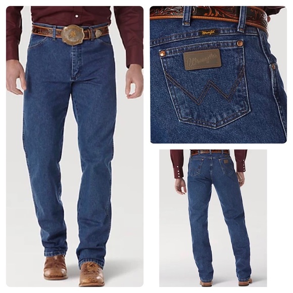 WRANGLER® COWBOY CUT® ORIGINAL FIT JEAN IN STONEWASHED Size W44 X L32” NWOT FLAW - Picture 1 of 16